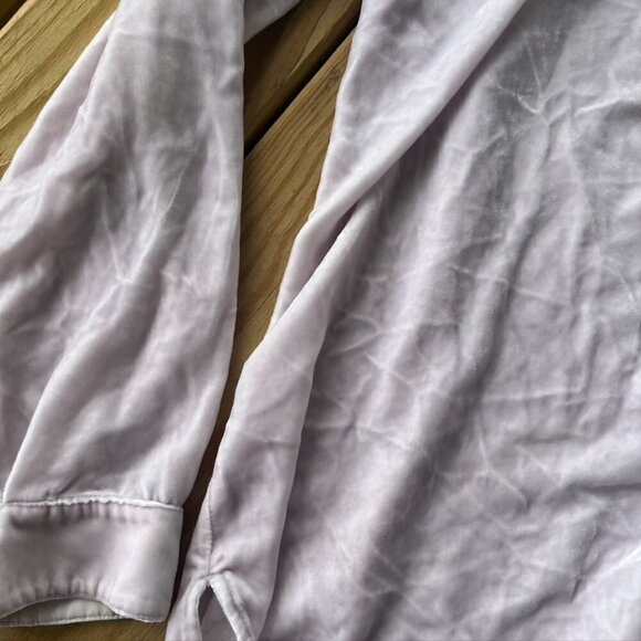 ** Eileen Fisher Velour Button Down Tunic Top Shirt Blouse Powder Pink Sz XL - Picture 3 of 12